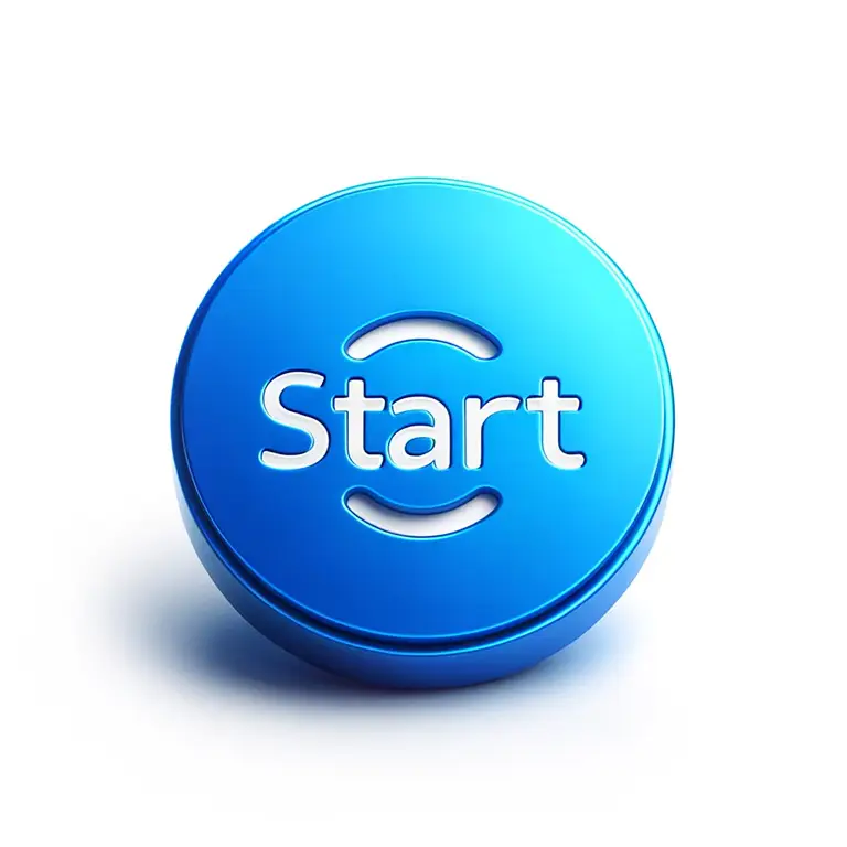 A blue button with the text "Start"