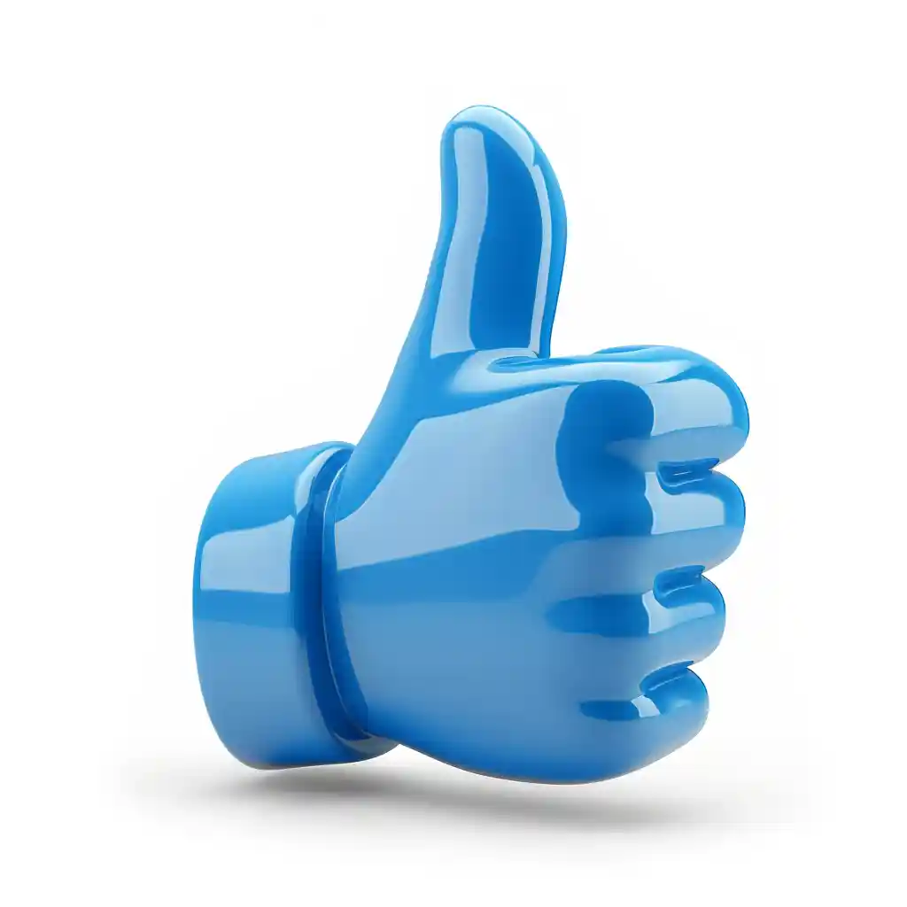 Blue thumbs up