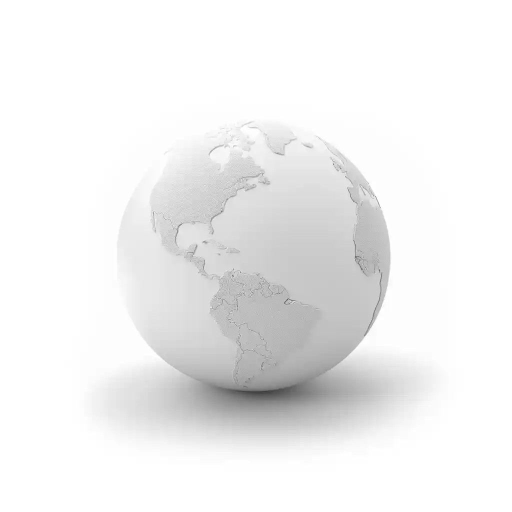 A matt white globe