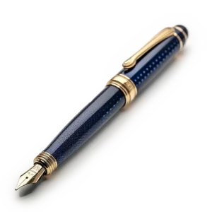 A blue inkwell pen