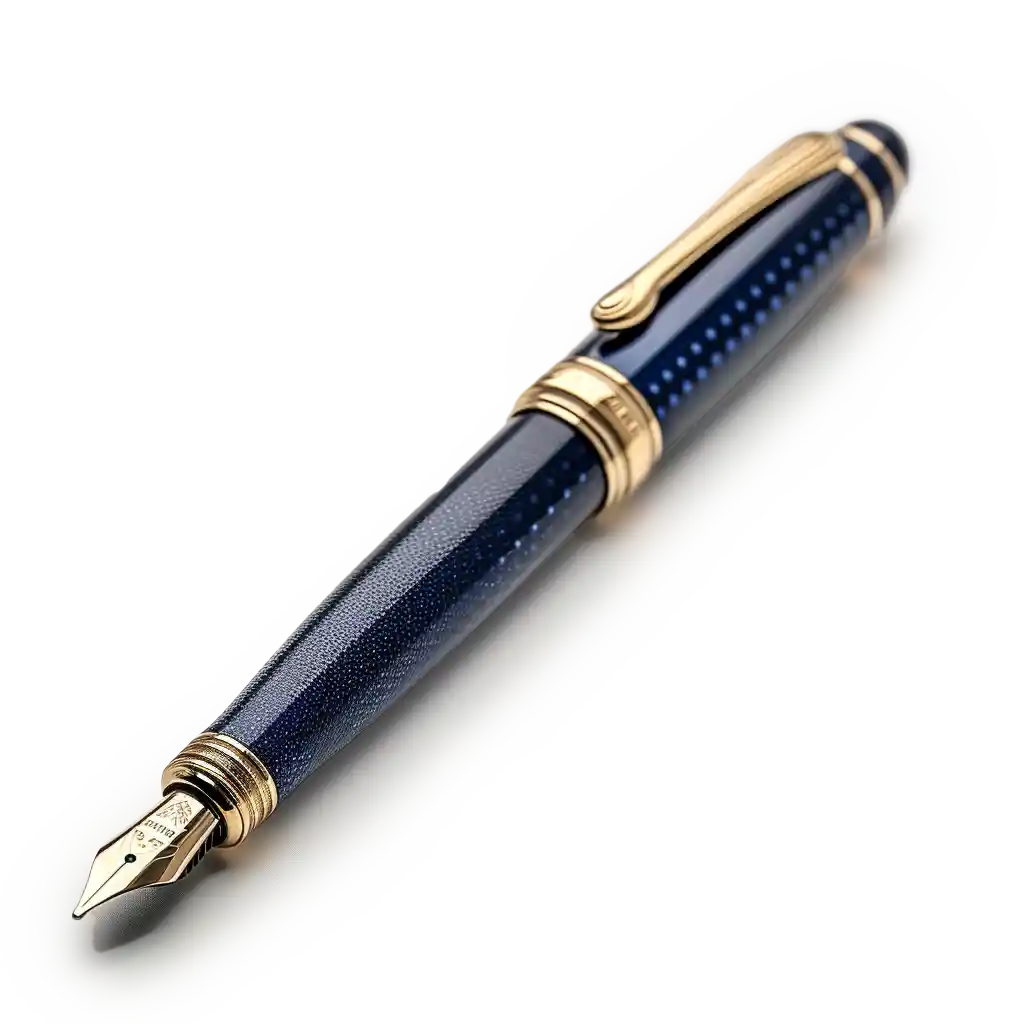 A blue inkwell pen