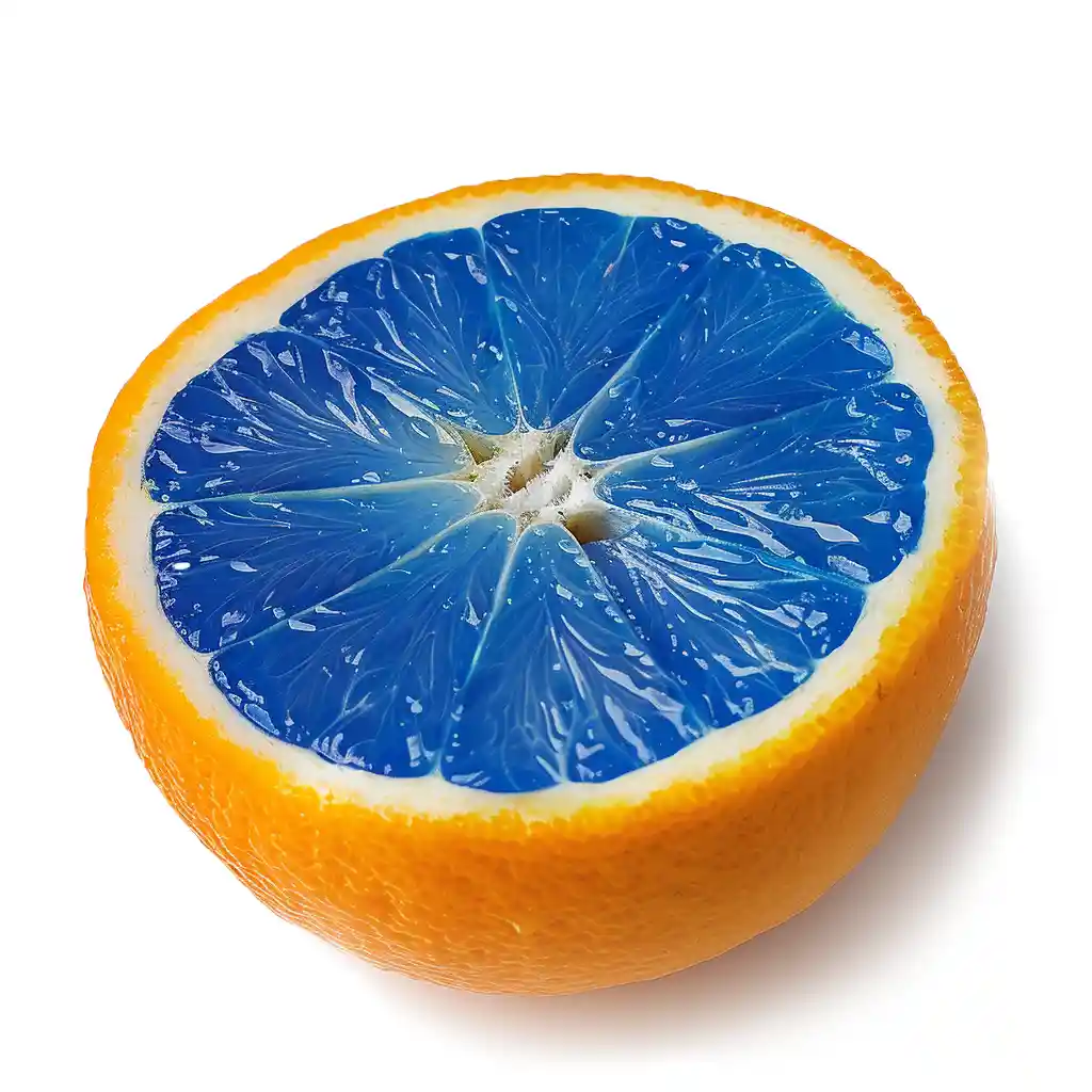 A blue Florida orange