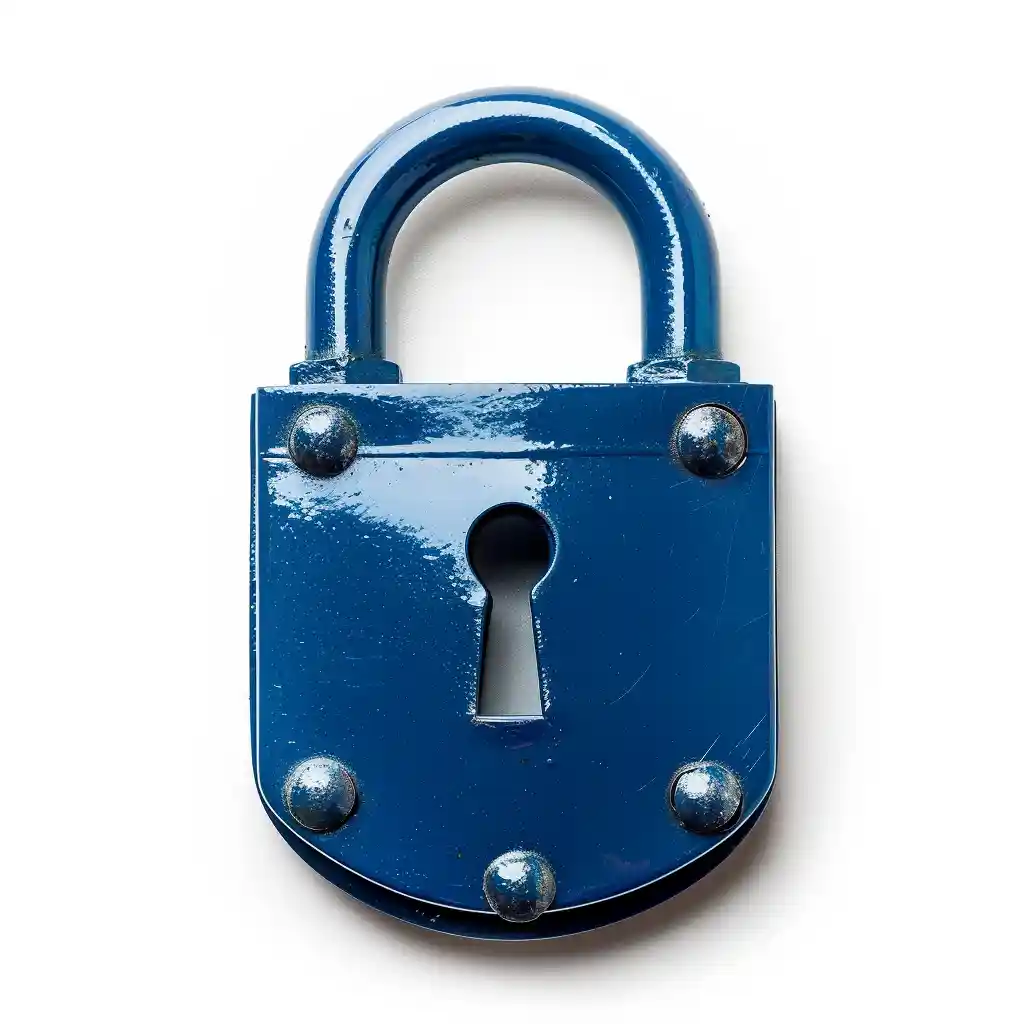 A blue padlock