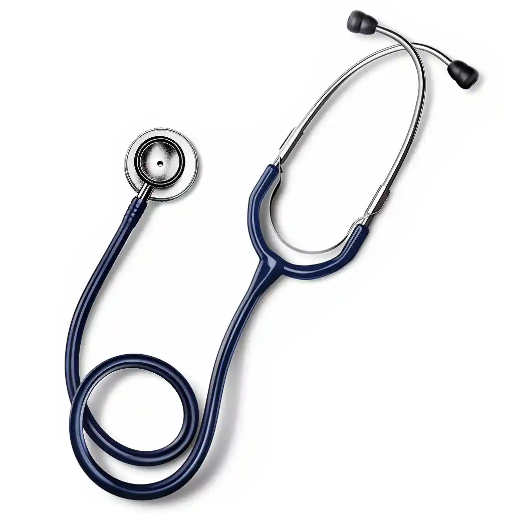 A blue stethoscope