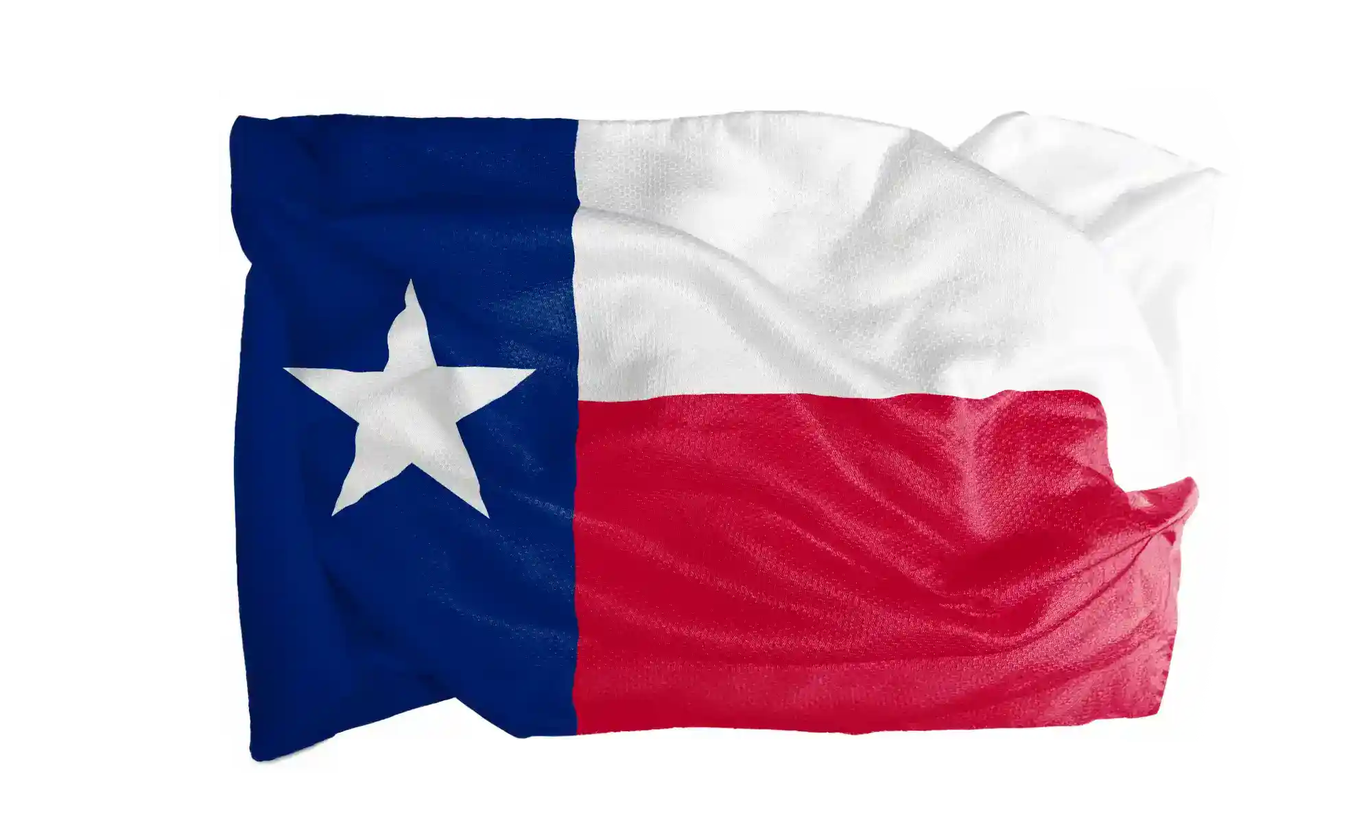 Texas State flag in the wind.