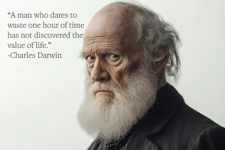 Charles Darwin Quote: “A man who dares to waste one hour of time has not discovered the value of life.”