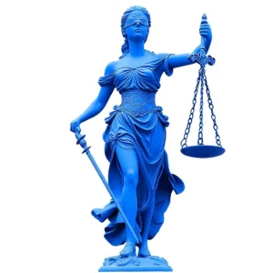 Justitia in blue