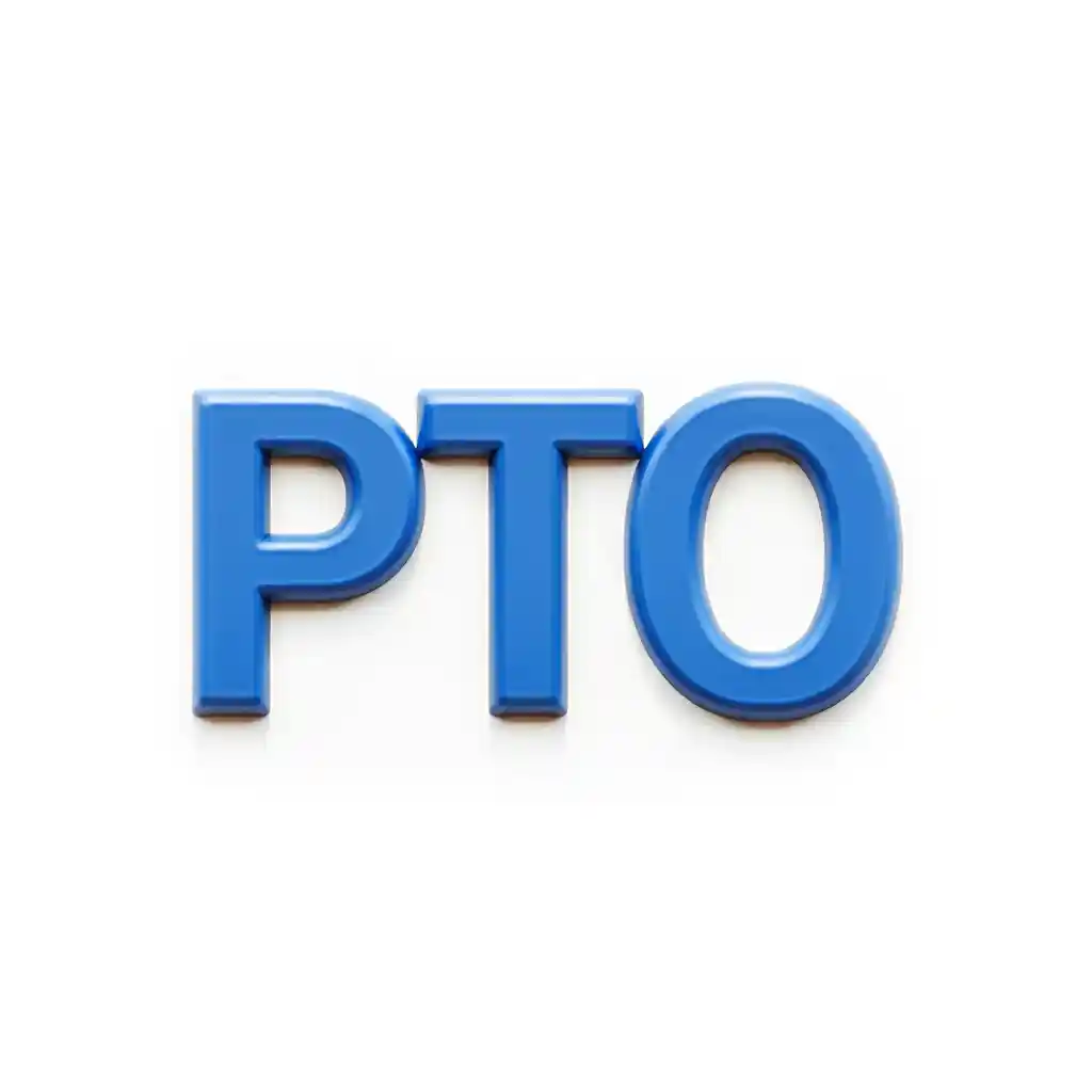 Blue letters "PTO"