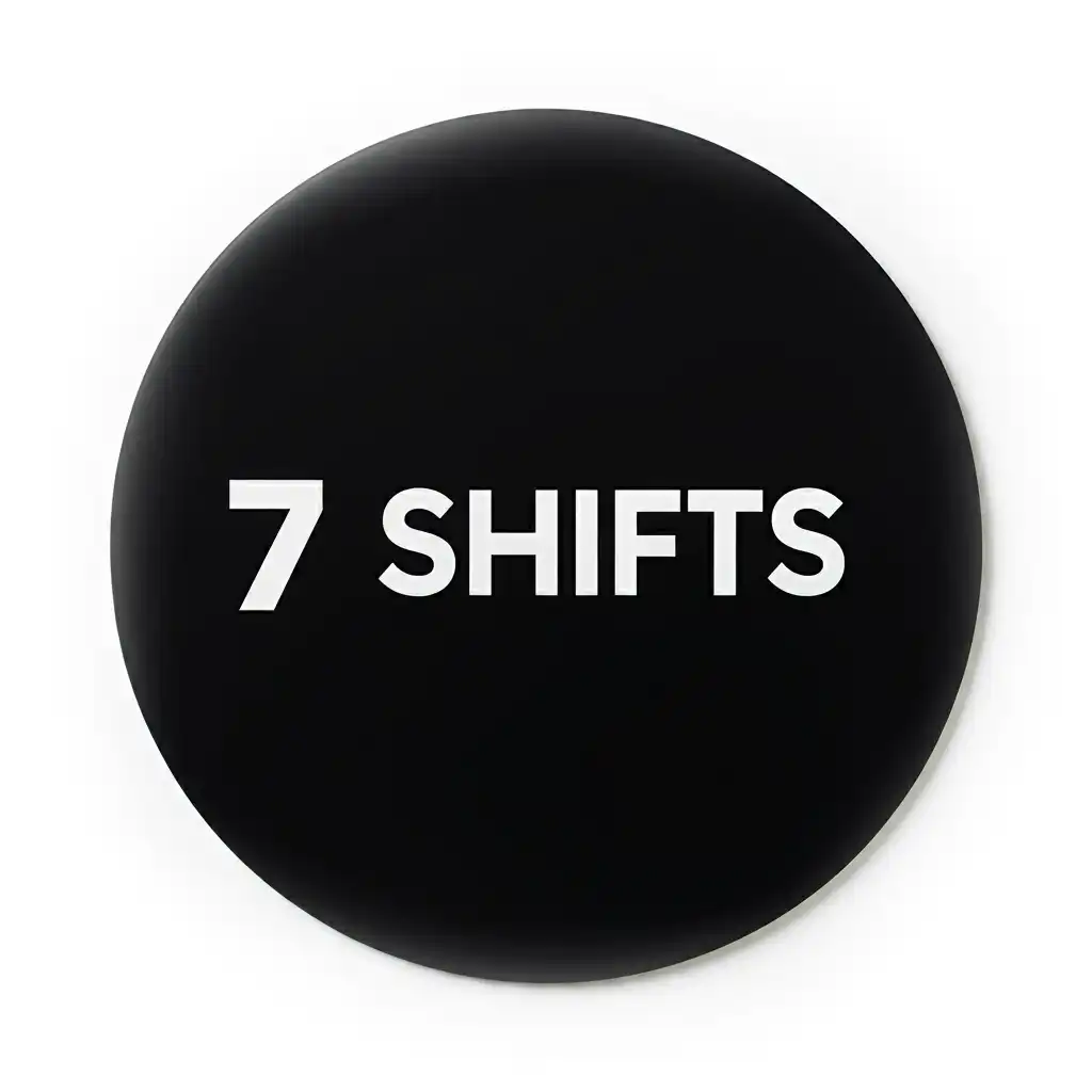 7 Shifts on a black circle