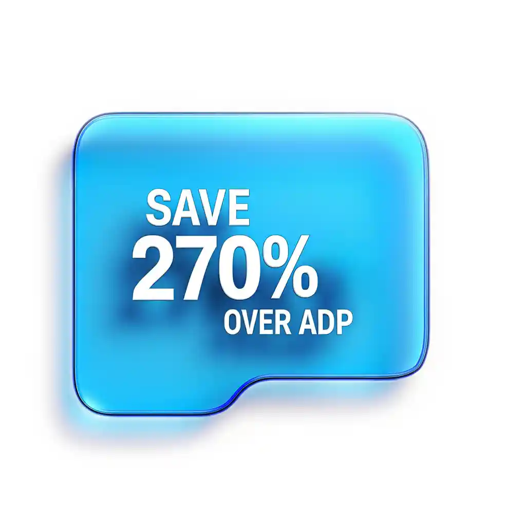 A graphic image of the text: save 270% over ADP