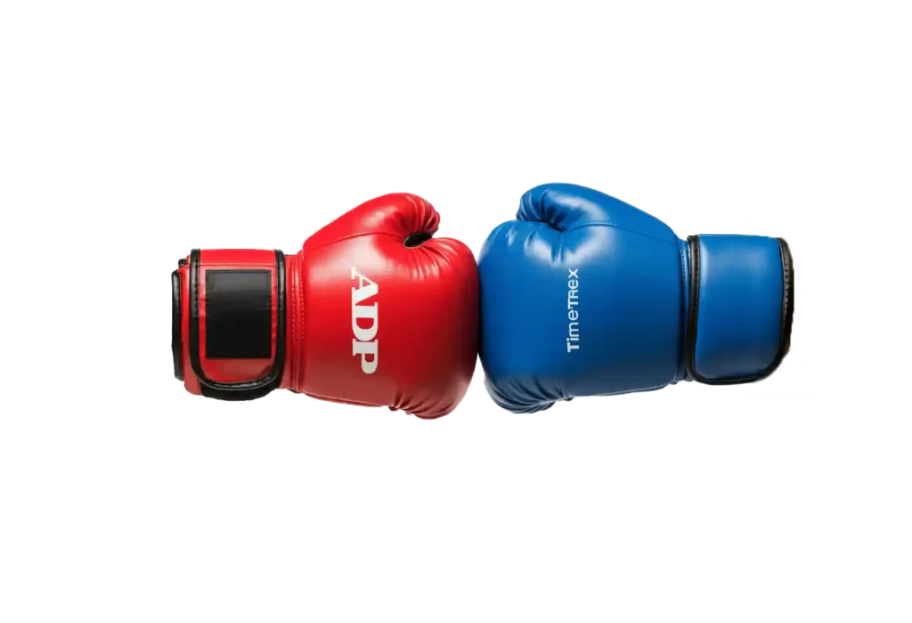 ADP vs TimeTrex boxing gloves