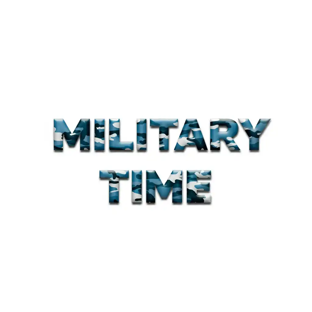 Military Time in blue camo