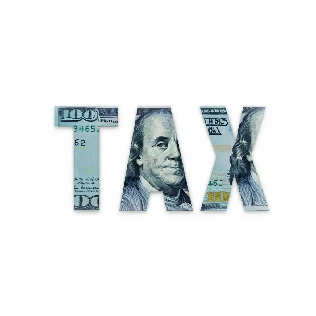 The word 'TAX' made of USD.