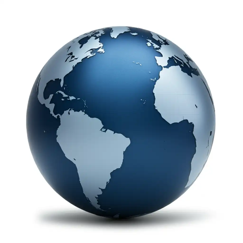 A blue globe