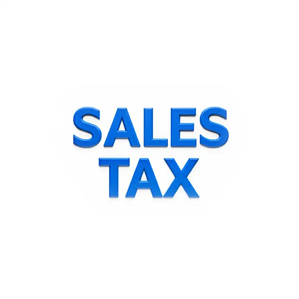 Blue text: Sales Tax