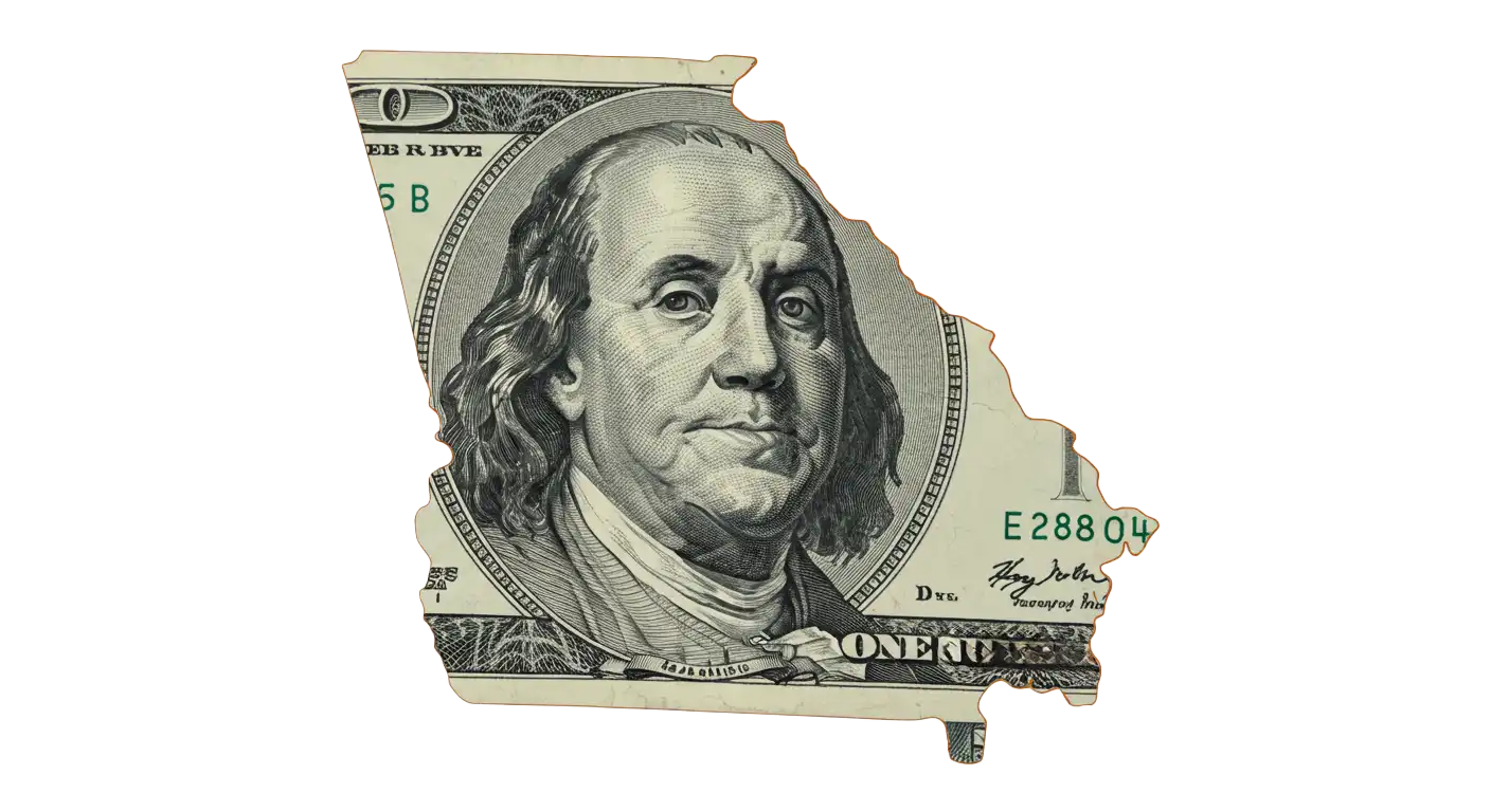 Georgia state money map