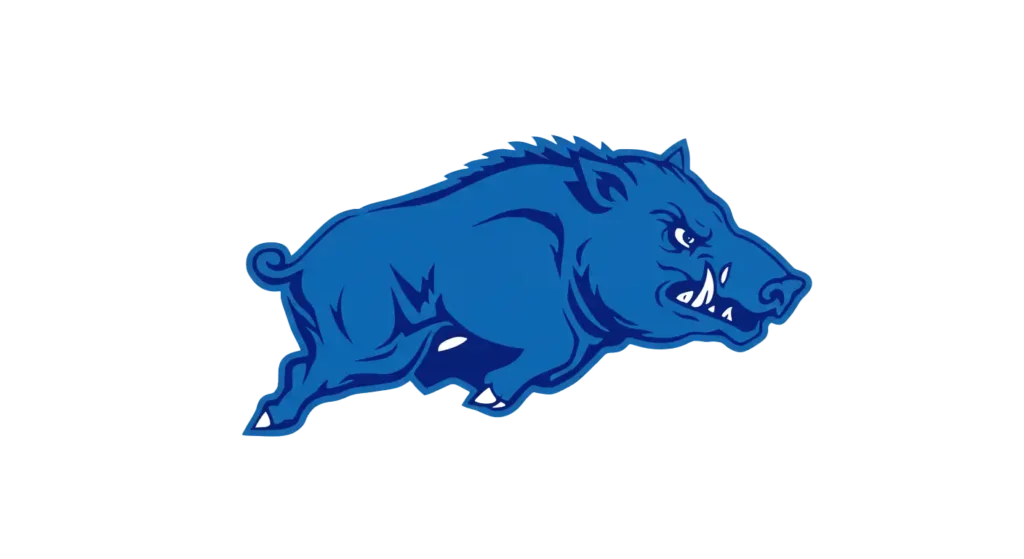 A blue Arkansas Razorback