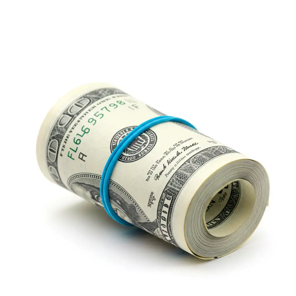 A large roll of USD