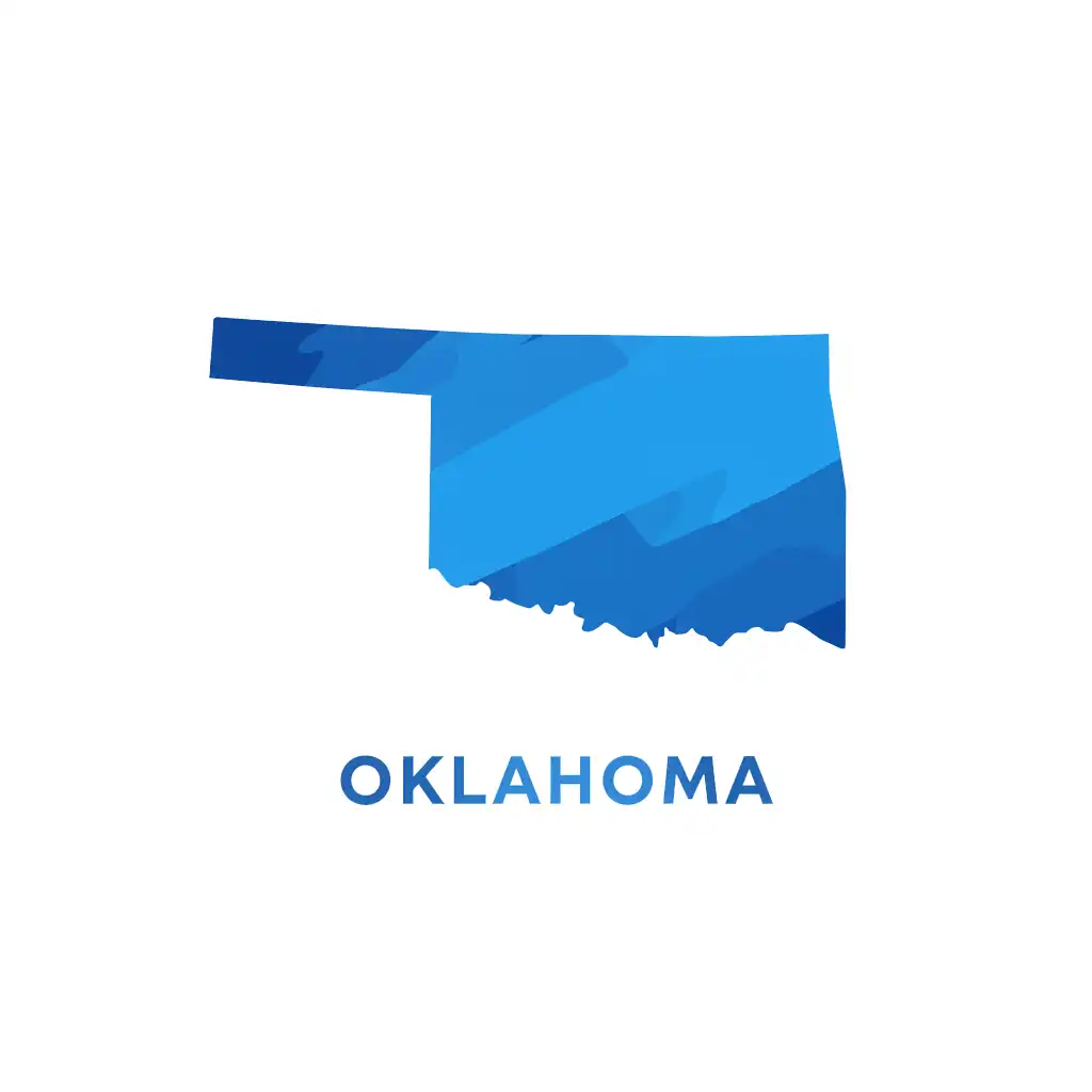 Oklahoma logo in blue