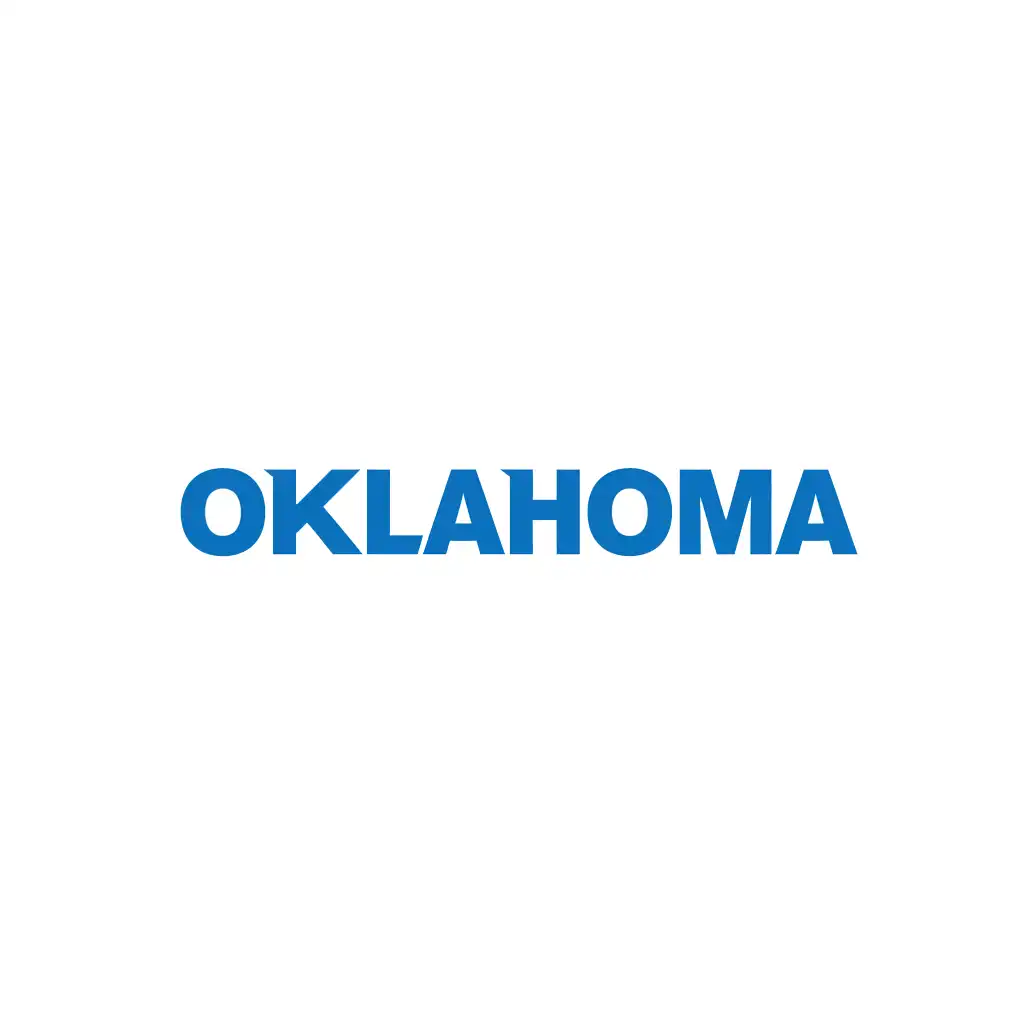 Bold blue text: "Oklahoma"