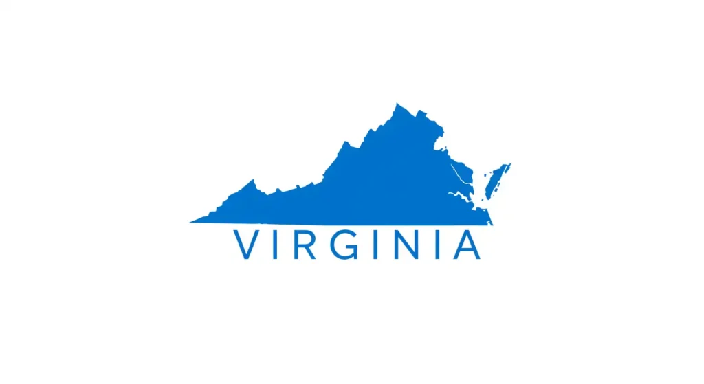 Virginia logo map