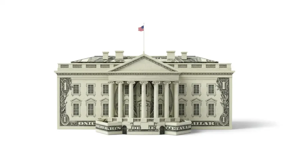 White house origami money