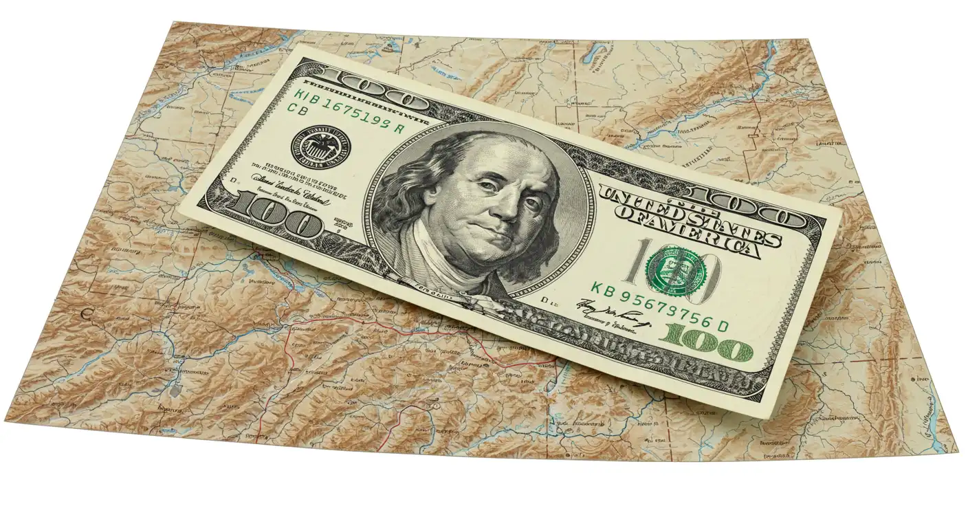 Wyoming map with USD on it